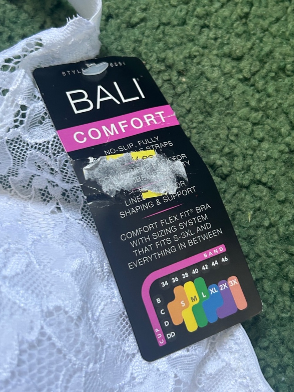 NWT Bali lace desire wireless white bra size 3XL - Picture 7 of 9